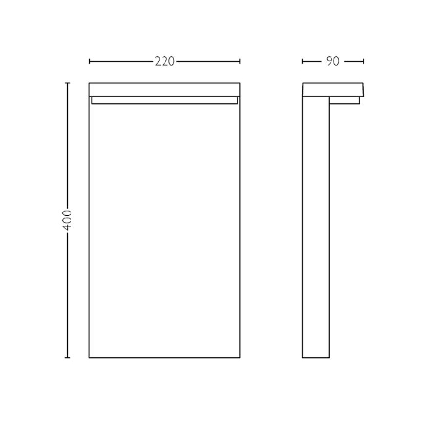 Philips - LED Venkovní lampa BUSTAN LED/3,8W/230V 2700K 40 cm IP44