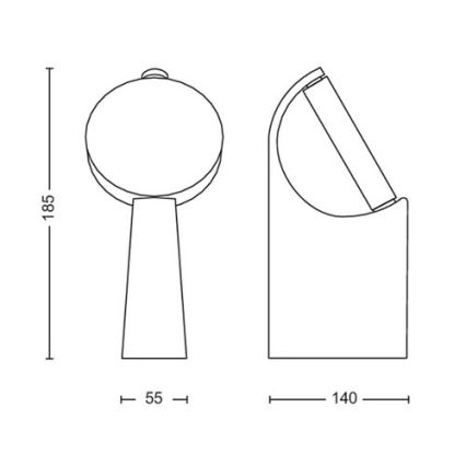 Philips - LED Venkovní lampa LED/7W/230V 2700K IP44