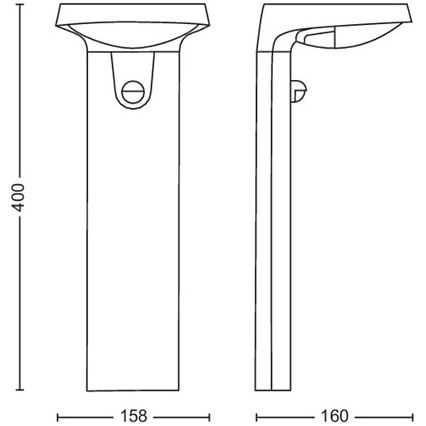 Philips - LED Venkovní lampa se senzorem LED/9W/230V 2700K IP44