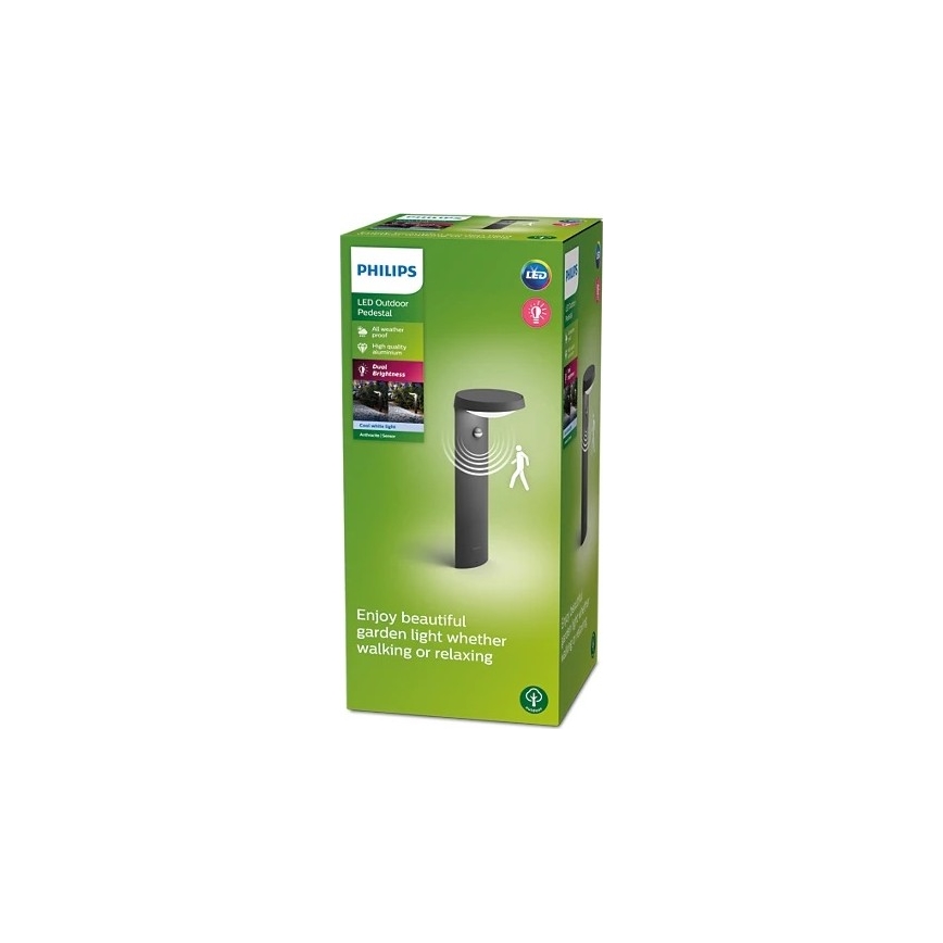 Philips - LED Venkovní lampa se senzorem LED/9W/230V 4000K IP44