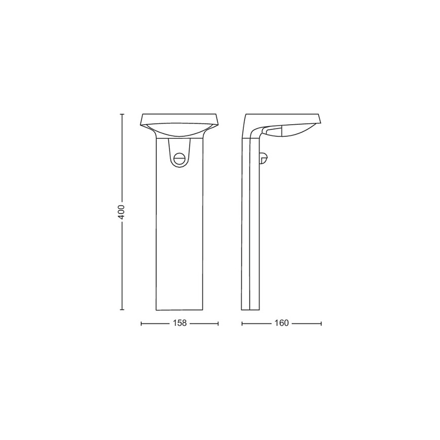 Philips - LED Venkovní lampa se senzorem LED/9W/230V 4000K IP44