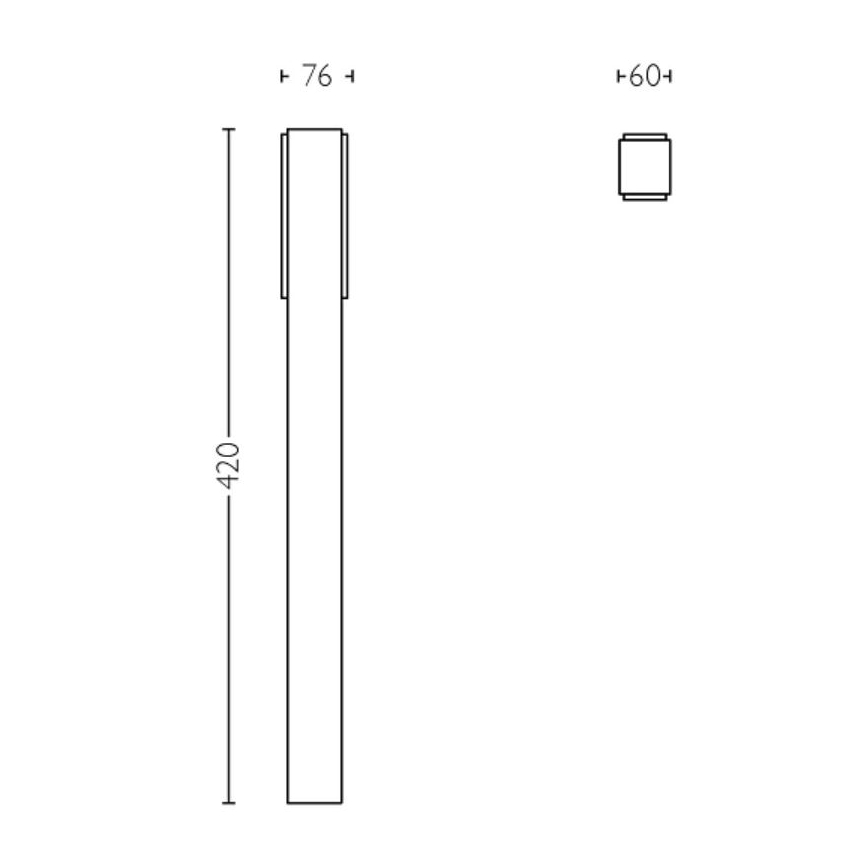Philips - LED Venkovní lampa STRATOSPHERE LED/3,8W/230V 42 cm 2700K IP44