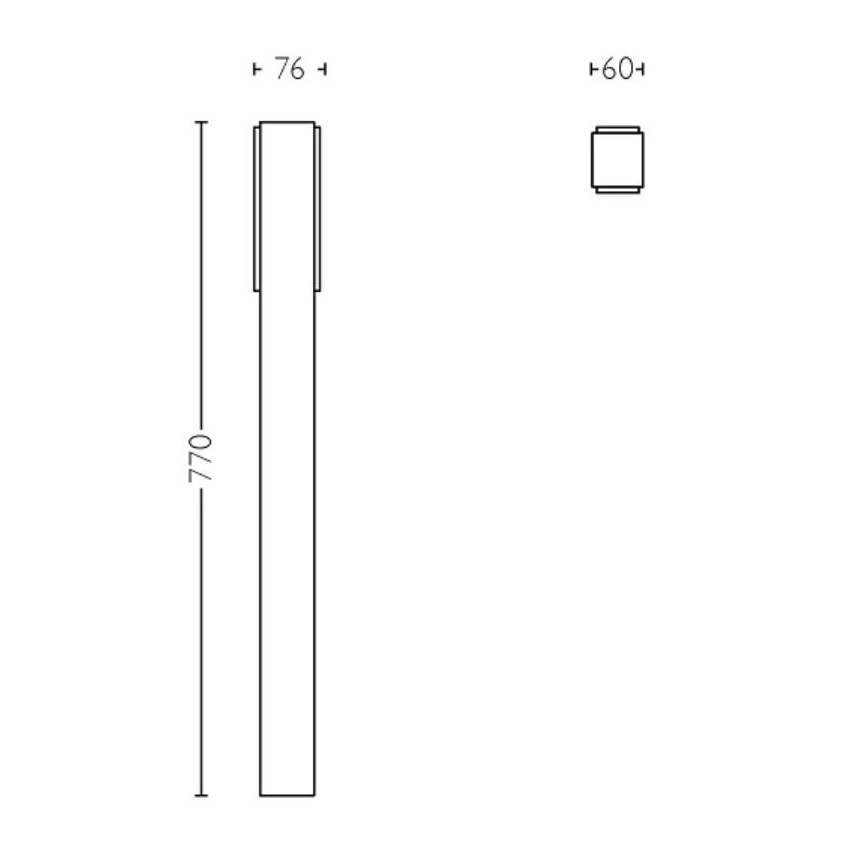 Philips - LED Venkovní lampa STRATOSPHERE LED/3,8W/230V 77 cm 2700K IP44
