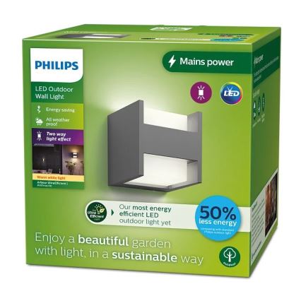 Philips - LED Venkovní nástěnné svítidlo ARBOUR LED/3,8W/230V 2700K IP44