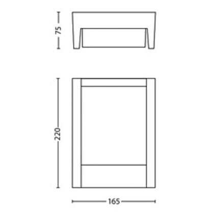 Philips - LED Venkovní nástěnné svítidlo ARBOUR LED/3,8W/230V 2700K IP44