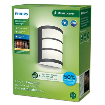 Philips - LED Venkovní nástěnné svítidlo PYTHON LED/3,8W/230V IP44