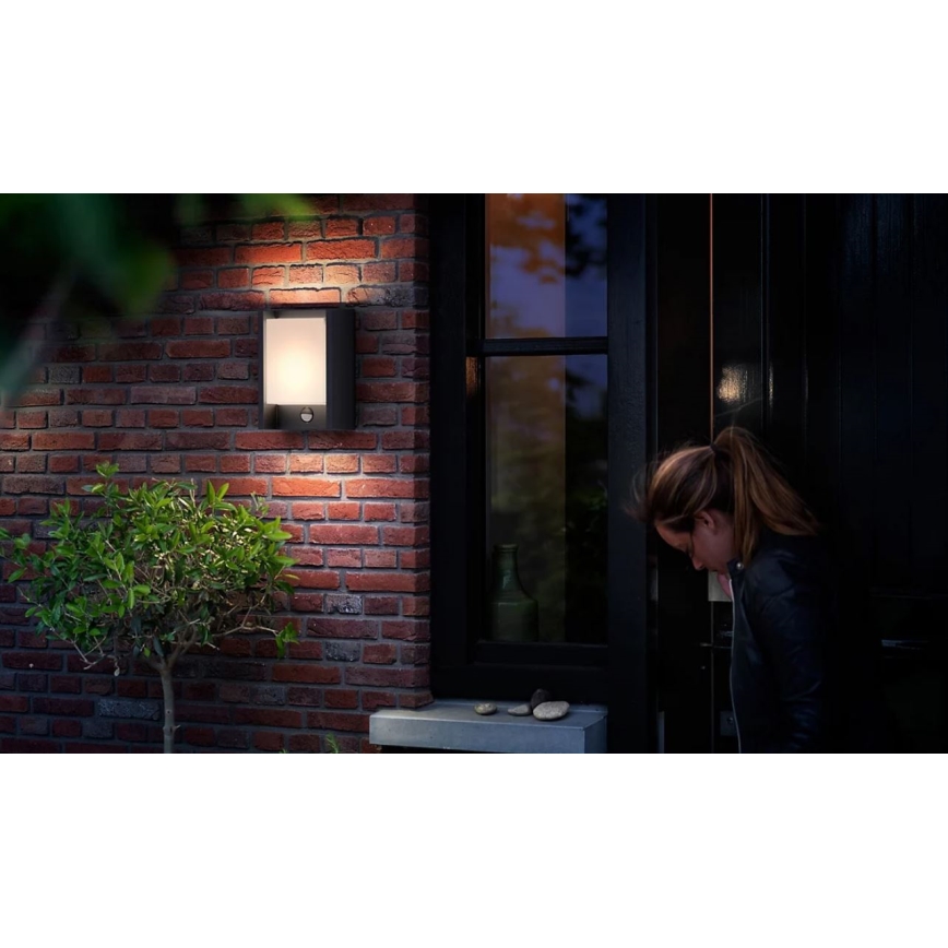 Philips - LED Venkovní nástěnné svítidlo se senzorem ARBOUR LED/3,8W/230V 2700K IP44