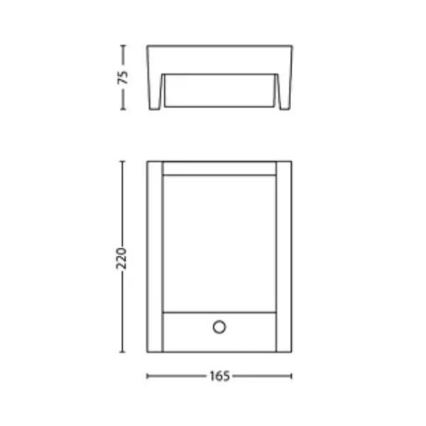 Philips - LED Venkovní nástěnné svítidlo se senzorem ARBOUR LED/3,8W/230V 2700K IP44