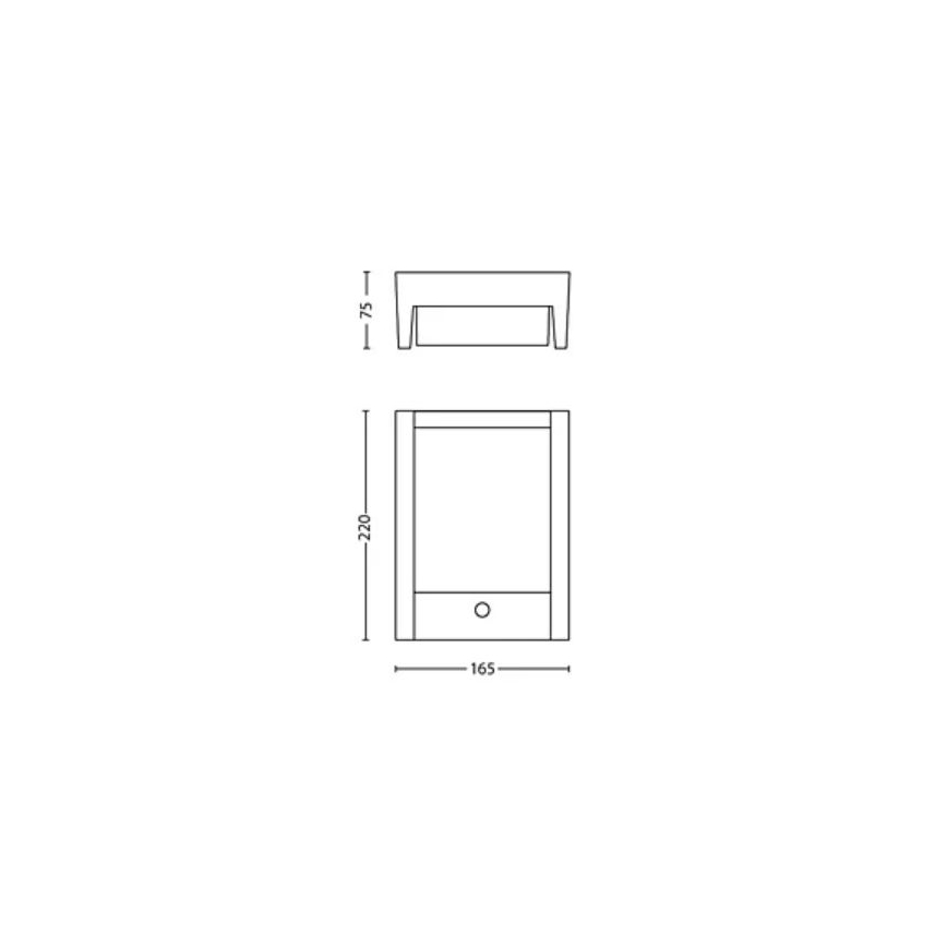 Philips - LED Venkovní nástěnné svítidlo se senzorem ARBOUR LED/3,8W/230V 2700K IP44