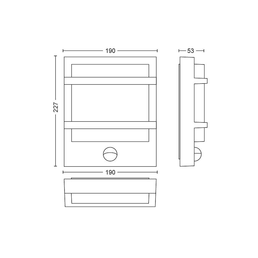 Philips - LED Venkovní nástěnné svítidlo se senzorem PETRONIA LED/3,8W/230V IP44