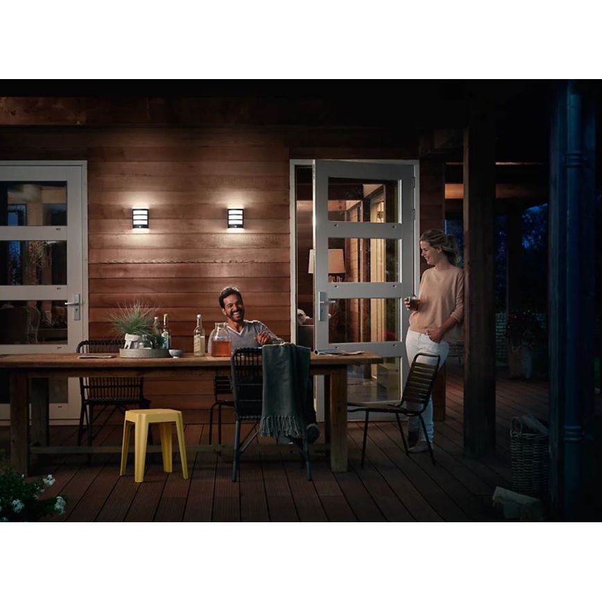 Philips - LED Venkovní nástěnné svítidlo se senzorem PYTHON LED/3,8W/230V IP44