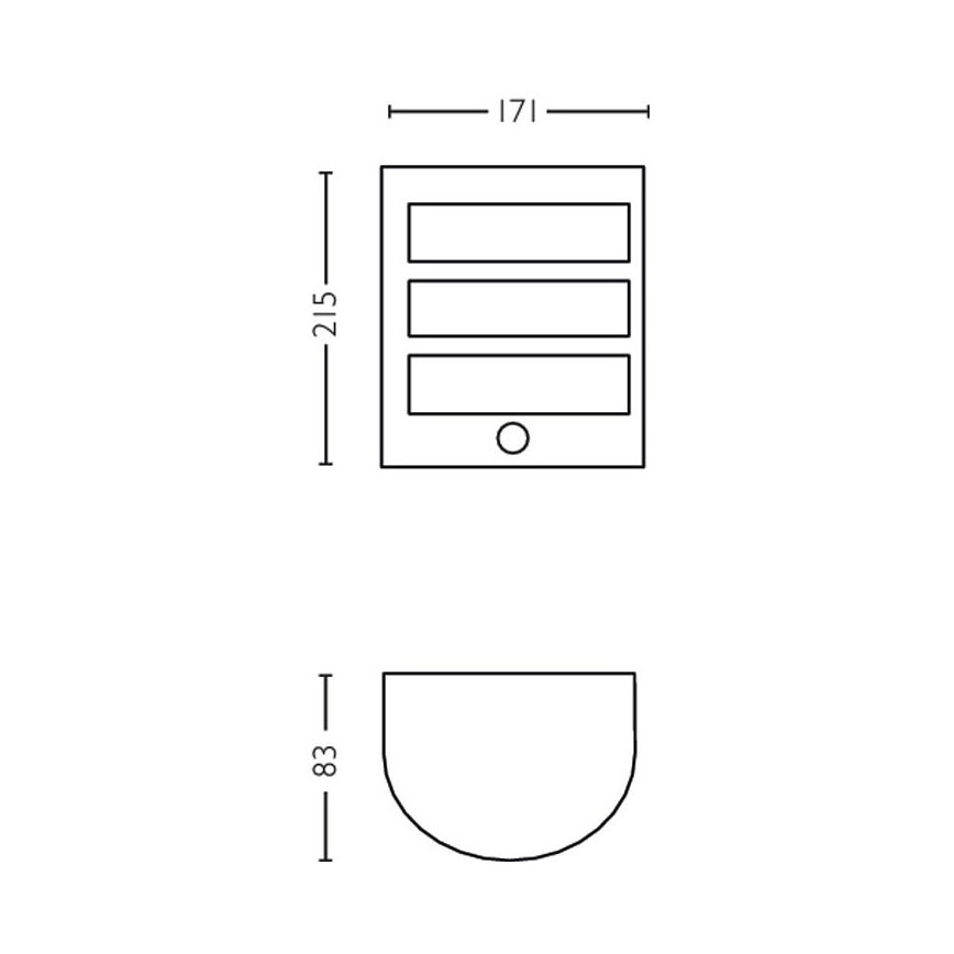 Philips - LED Venkovní nástěnné svítidlo se senzorem LED/6W/230V 4000K IP44