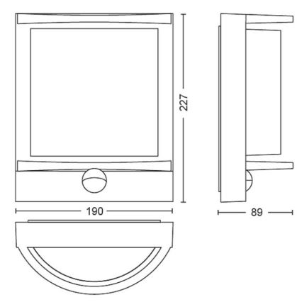 Philips - LED Venkovní nástěnné svítidlo se senzorem SAMONDRA LED/3,8W/230V IP44