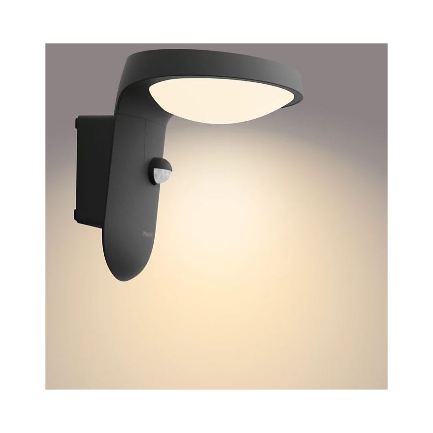 Philips - LED Venkovní nástěnné svítidlo se senzorem LED/9W/230V 2700K IP44
