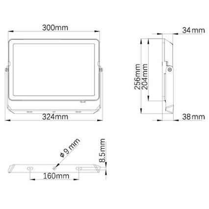 Philips - LED Venkovní reflektor PROJECTLINE LED/100W/230V IP65 3000K