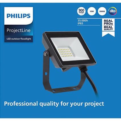 Philips - LED Venkovní reflektor PROJECTLINE LED/10W/230V IP65 3000K