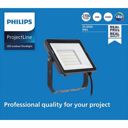 Philips - LED Venkovní reflektor PROJECTLINE LED/30W/230V IP65 3000K