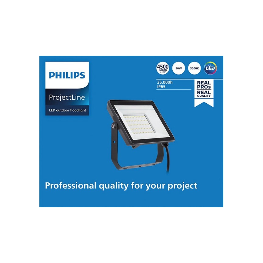 Philips - LED Venkovní reflektor PROJECTLINE LED/50W/230V IP65 3000K