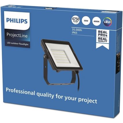 Philips - LED Venkovní reflektor PROJECTLINE LED/50W/230V IP65 4000K