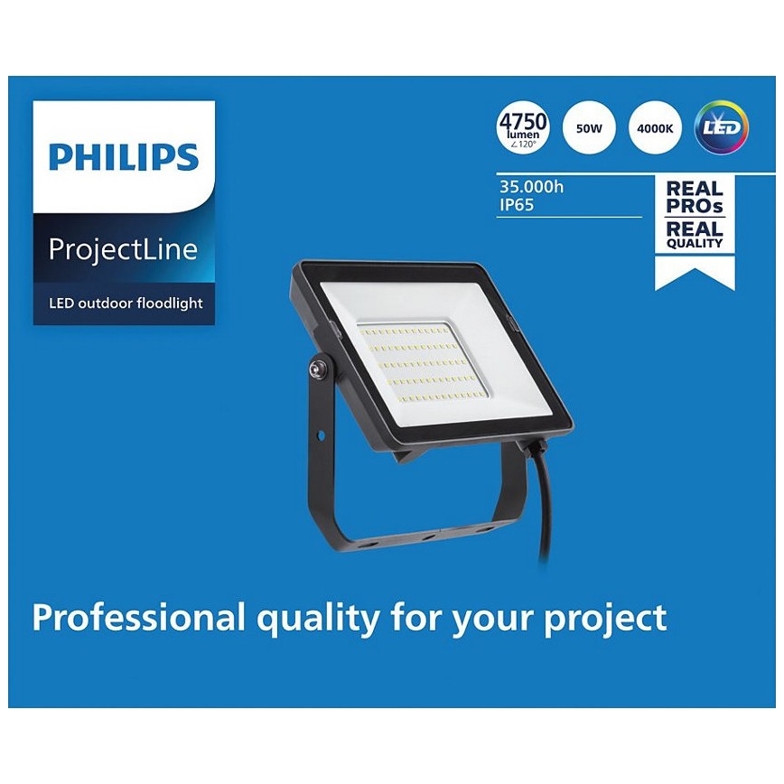 Philips - LED Venkovní reflektor PROJECTLINE LED/50W/230V IP65 4000K