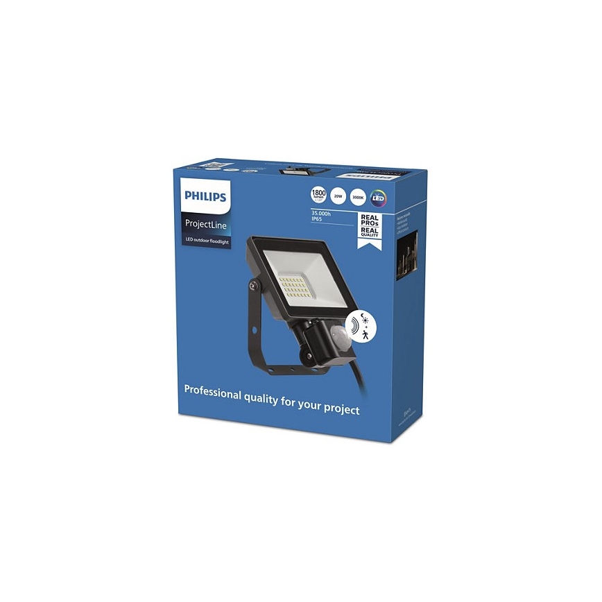 Philips - LED Venkovní reflektor se senzorem PROJECTLINE LED/20W/230V IP65 3000K