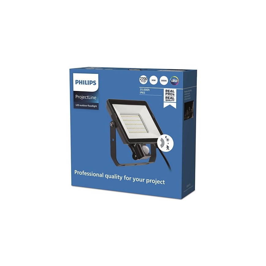 Philips - LED Venkovní reflektor se senzorem PROJECTLINE LED/30W/230V IP65 3000K