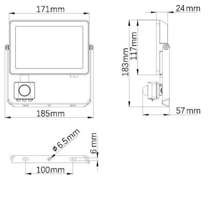 Philips - LED Venkovní reflektor se senzorem PROJECTLINE LED/30W/230V IP65 3000K