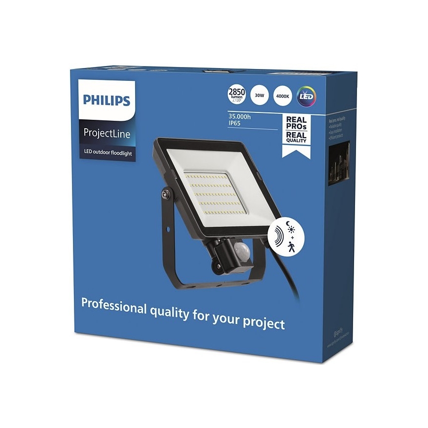Philips - LED Venkovní reflektor se senzorem PROJECTLINE LED/30W/230V IP65 4000K