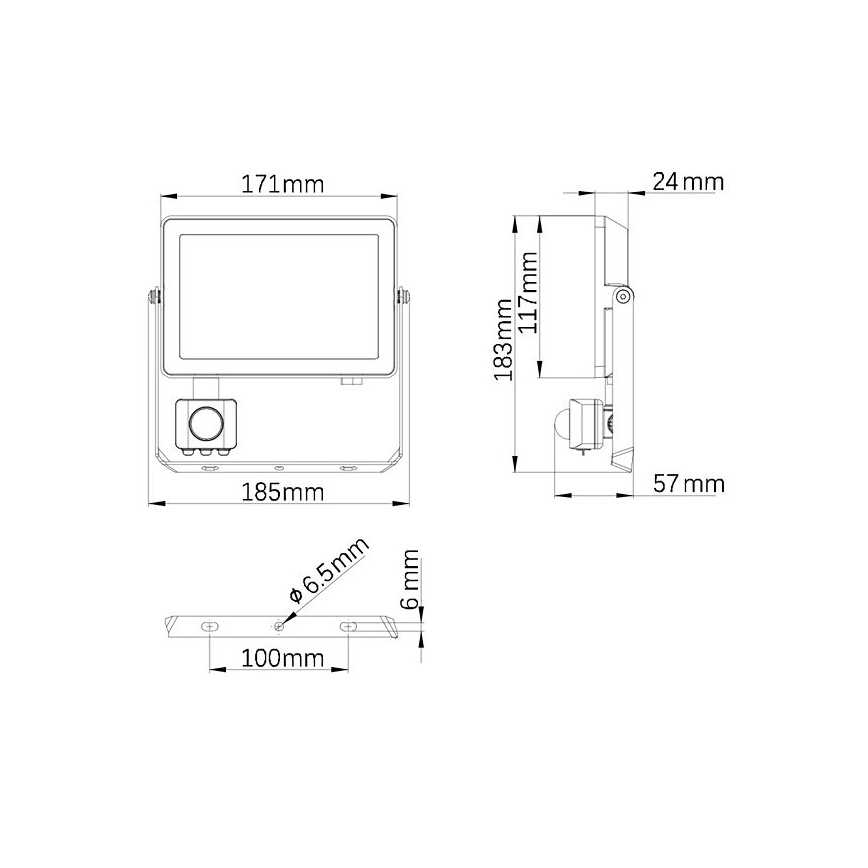 Philips - LED Venkovní reflektor se senzorem PROJECTLINE LED/30W/230V IP65 4000K