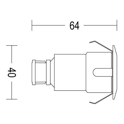 Philips - LED Venkovní zápustné svítidlo SPORE LED/1W/24V IP67