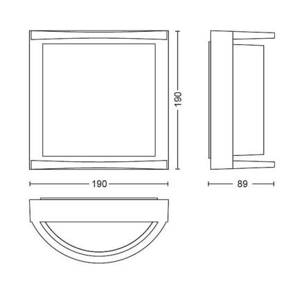 Philips Massive - LED Venkovní nástěnné svítidlo LED/12W/230V IP44