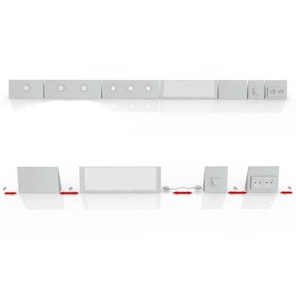 Philips Massive 33466/17/10 - Zásuvka pod kuchyňskou linku CUCINA 2x230V