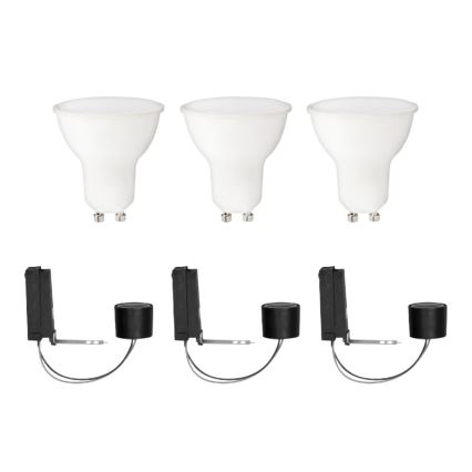 Philips Massive 59323/31/10 - SADA 3x LED Koupelnové podhledové svítidlo QUARTZ 3xGU10/6W + 3xGU10/50W