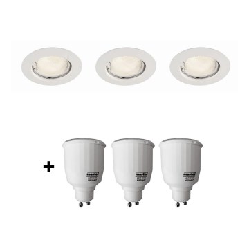 Philips Massive 59383/31/19 - SADA 3x Bodové zápustné svítidlo + 3x úsporná žárovka 7W ZDARMA Philips Massive 59383/31/19 - SADA 3x Bodové zápustné svítidlo + 3x úsporná žárovka 7W ZDARMA