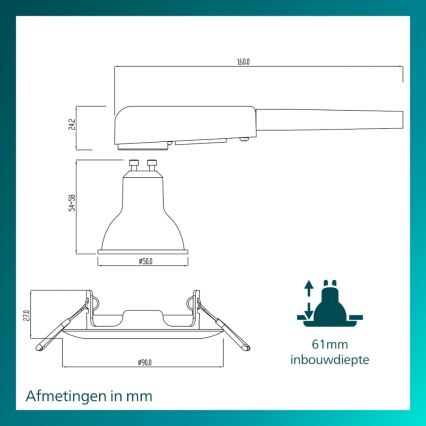 Philips - Podhledové svítidlo PERIDOT 1xGU10/7W/230V bílá