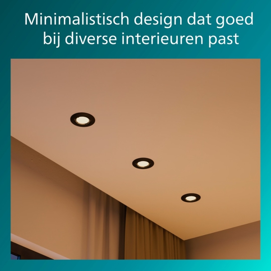 Philips - Podhledové svítidlo PERIDOT 1xGU10/7W/230V černá