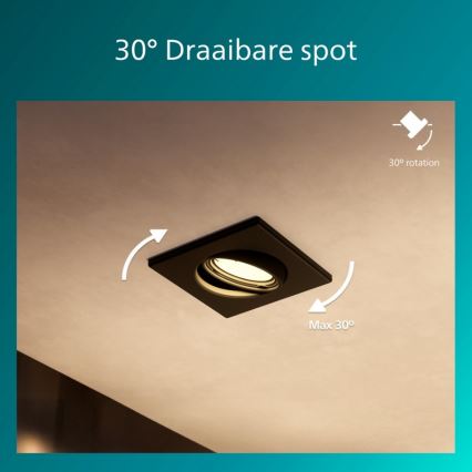 Philips - Podhledové svítidlo PERIDOT 1xGU10/7W/230V černá