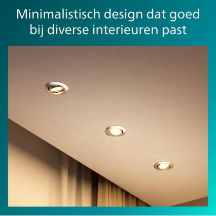 Philips - Podhledové svítidlo PERIDOT 1xGU10/7W/230V stříbrná