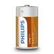Philips R14L2B/10 - 2 ks Zinkochloridová baterie C LONGLIFE 1,5V
