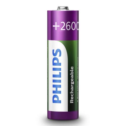 Philips R6B2A260/10 - 2 ks Nabíjecí baterie AA MULTILIFE NiMH/1,2V/2600 mAh