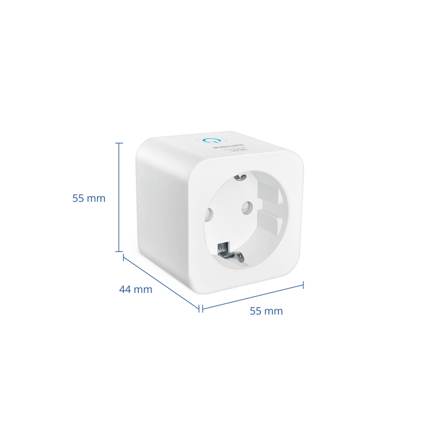 Philips - SADA 2x Chytrá zásuvka SCHUKO 2300W + powermetr Wi-Fi