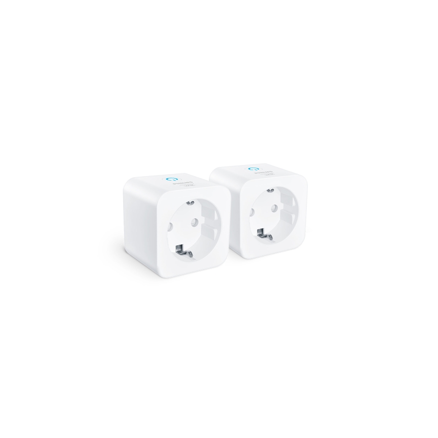 Philips - SADA 2x Chytrá zásuvka SCHUKO 2300W Wi-Fi
