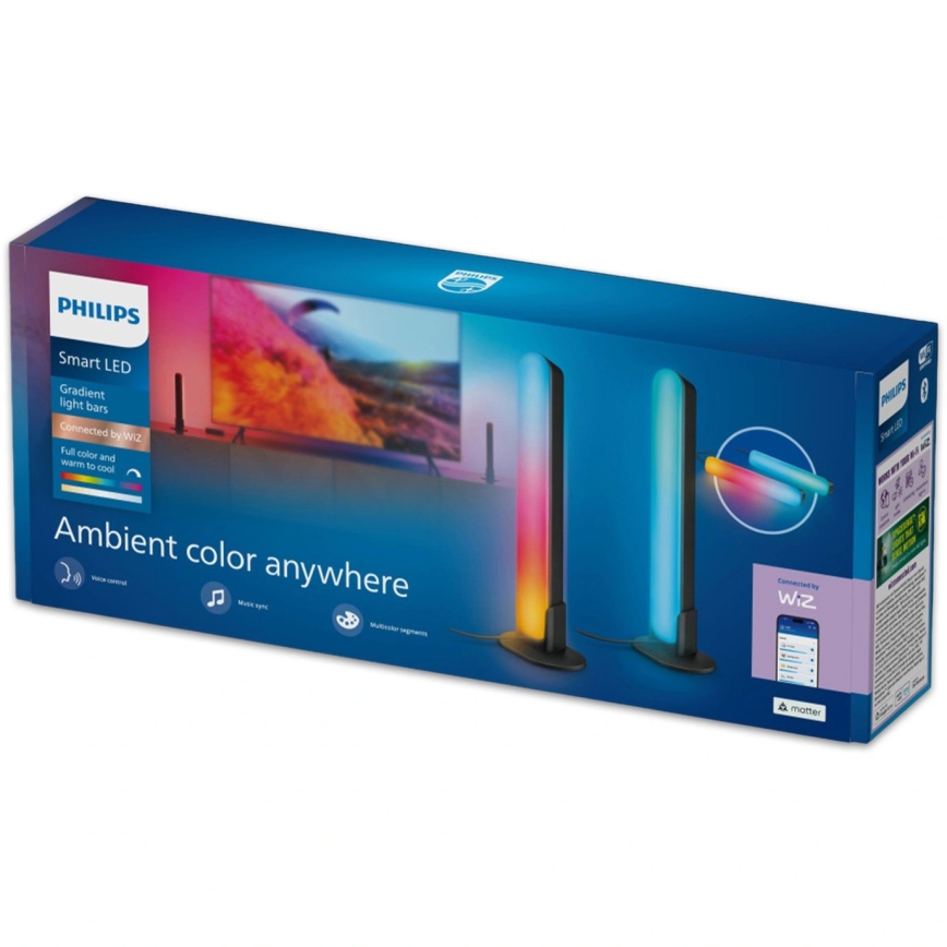 Philips - SADA 2x LED RGBIC Stmívatelné svítidlo SMART GRADIENT LED/8W/230V 2700-6500K Wi-Fi