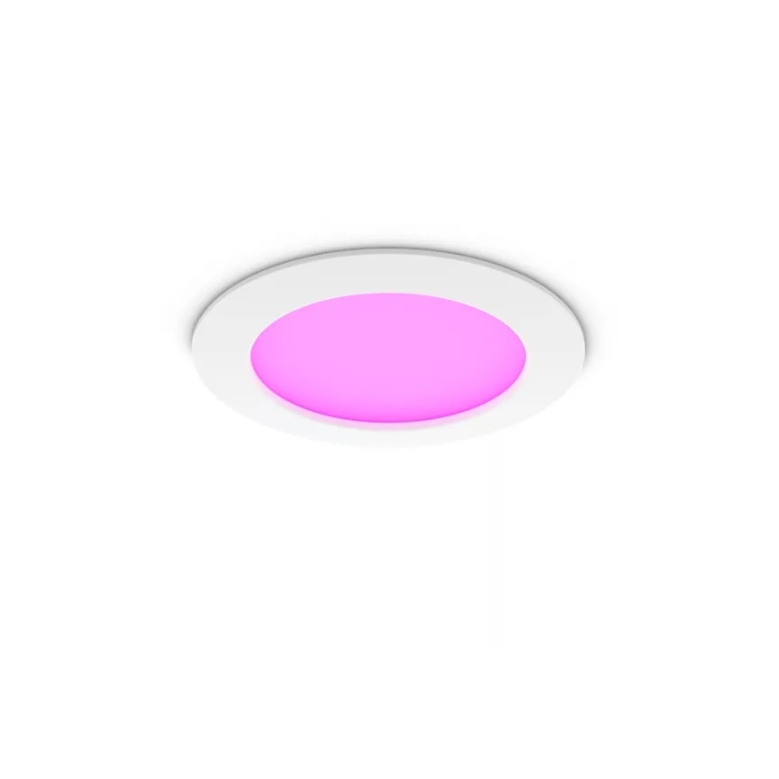 Philips - SADA 2x LED RGBW Stmívatelné koupelnové podhledové svítidlo Hue SLIM LED/12W/230V 2000-6500K bílá IP44