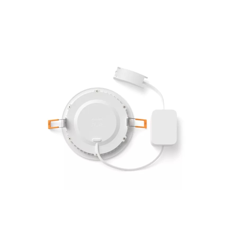 Philips - SADA 2x LED RGBW Stmívatelné koupelnové podhledové svítidlo Hue SLIM LED/12W/230V 2000-6500K bílá IP44