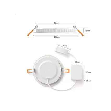 Philips - SADA 2x LED RGBW Stmívatelné koupelnové podhledové svítidlo Hue SLIM LED/12W/230V 2000-6500K bílá IP44
