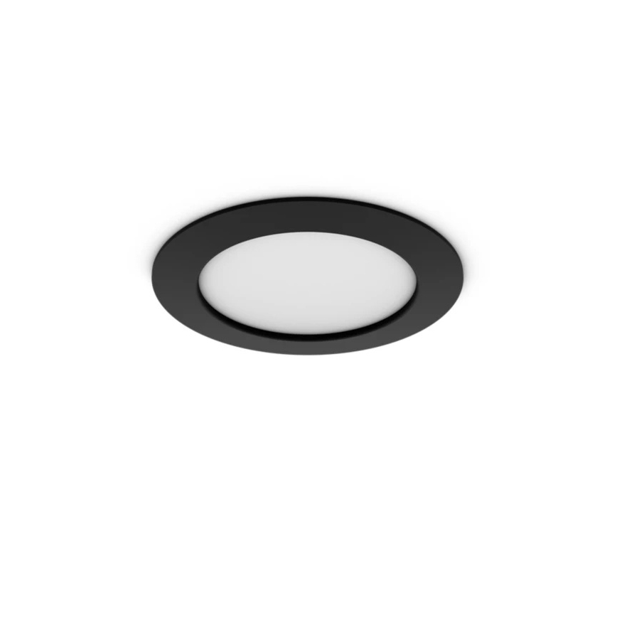 Philips - SADA 2x LED RGBW Stmívatelné koupelnové podhledové svítidlo Hue SLIM LED/12W/230V 2000-6500K černá IP44