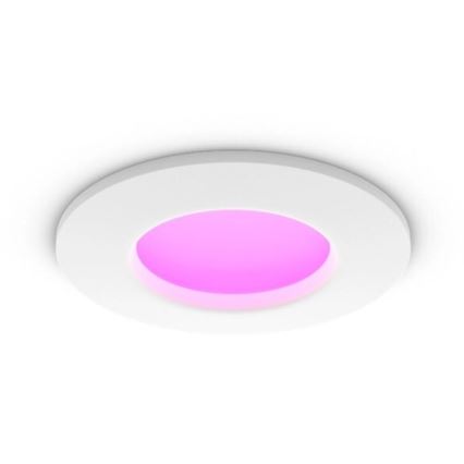 Philips - SADA 2x LED RGBW Stmívatelné koupelnové podhledové svítidlo Hue SLIM LED/8,3W/230V 2000-6500K bílá IP44