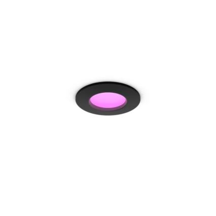 Philips - SADA 2x LED RGBW Stmívatelné koupelnové podhledové svítidlo Hue SLIM LED/8,3W/230V 2000-6500K černá IP44