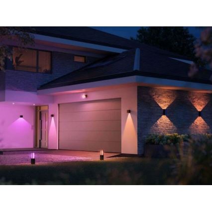 Philips - SADA 2x LED RGBW Stmatelné venkovní nástěnné svítidlo Hue RESONATE LED/8W/230V 2000-6500K IP44